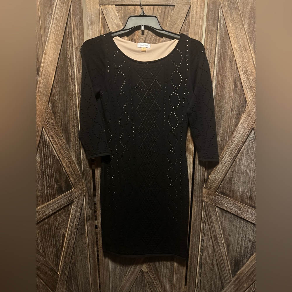 Calvin Klein Black Long Sleeve Dress
